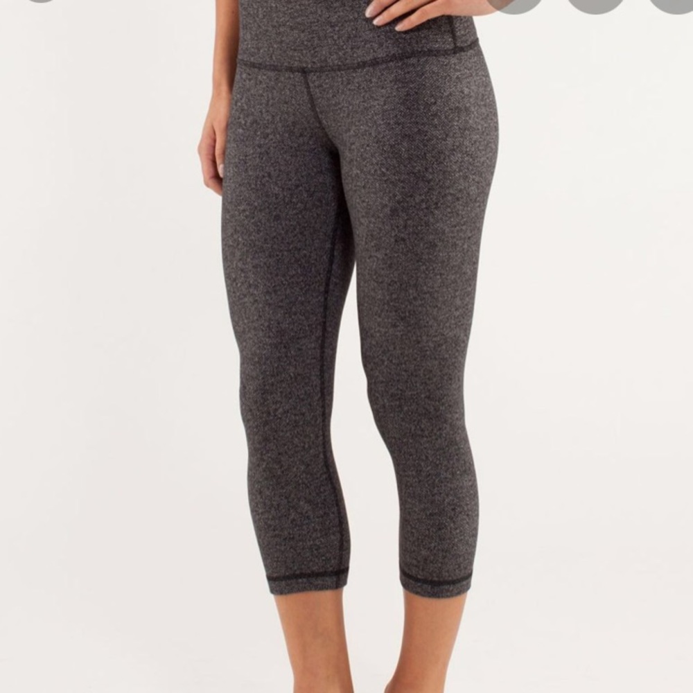 Lululemon Wunder Under Crop Legging Herringbone